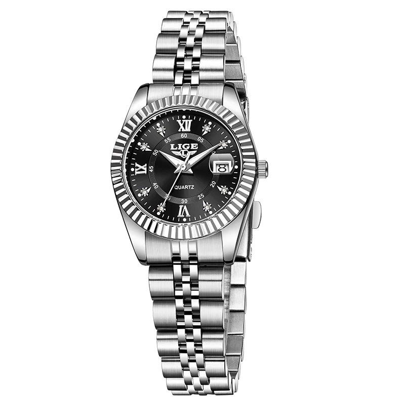 LIGE Waterproof Calendar Ladies Watch