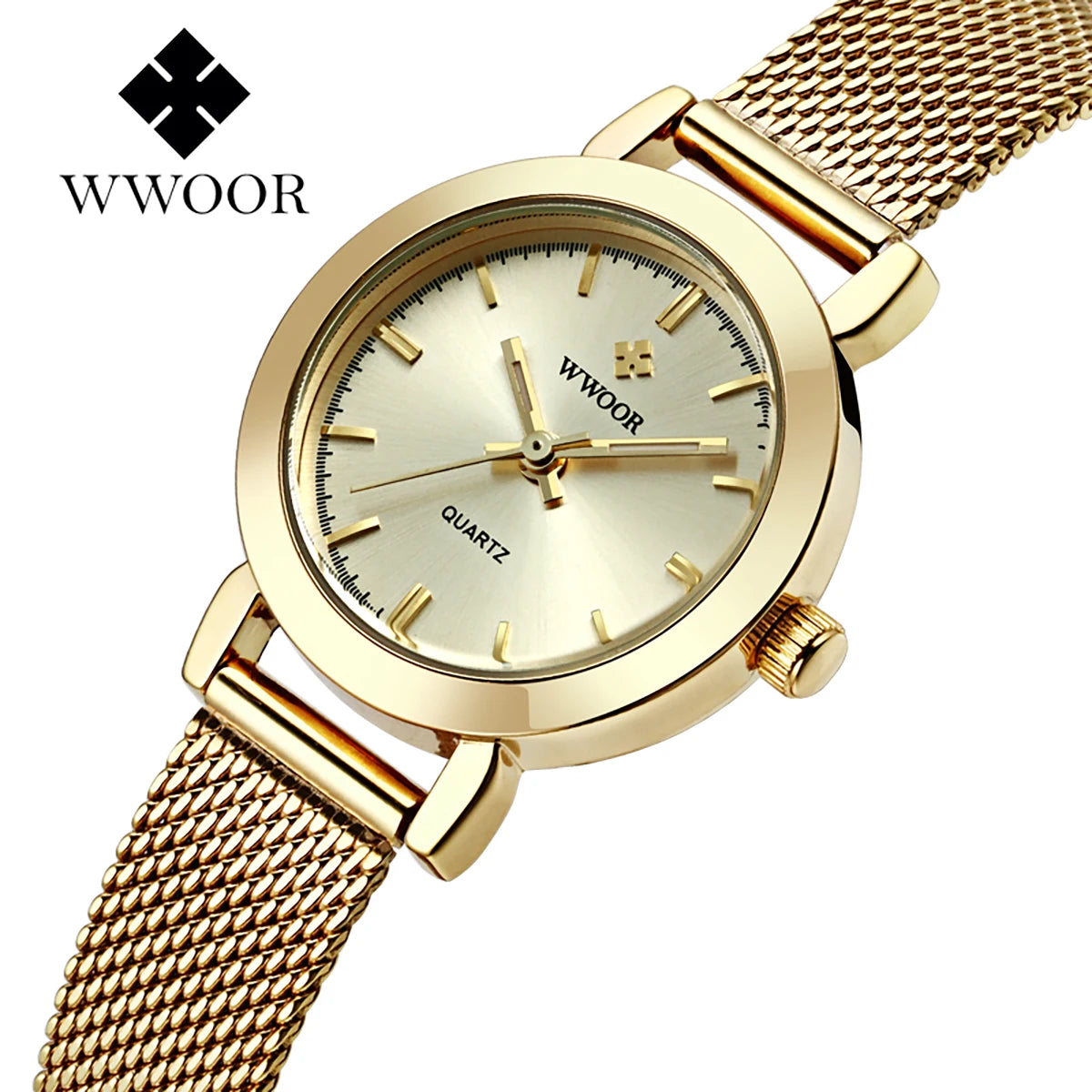 WWOOR Steel Bracelet Quartz Watch