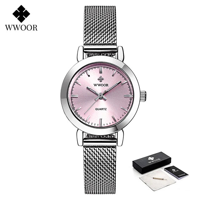 WWOOR Steel Bracelet Quartz Watch