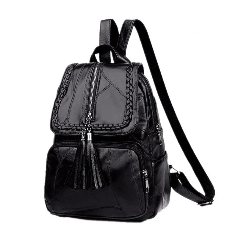 Leather Fashion Women Backpack