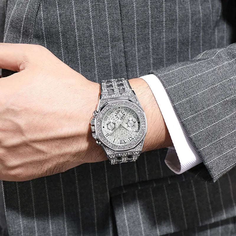 Crystal Gold Men Watch