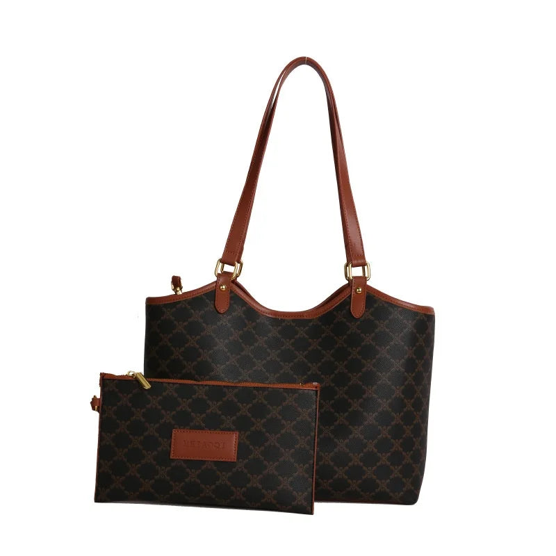 Geometric Pattern Shoulder Tote Bag