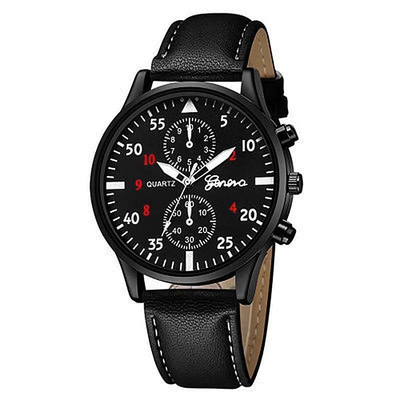 Leather Sport Men Watch