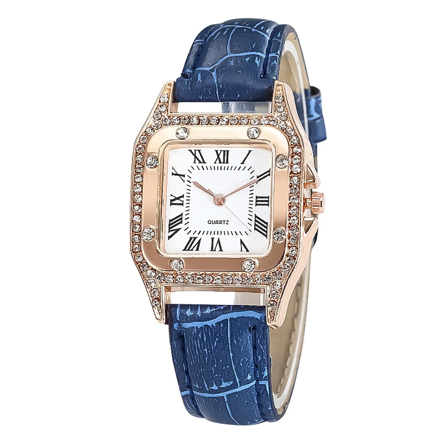 Leather Strap Bracelet Watch Set