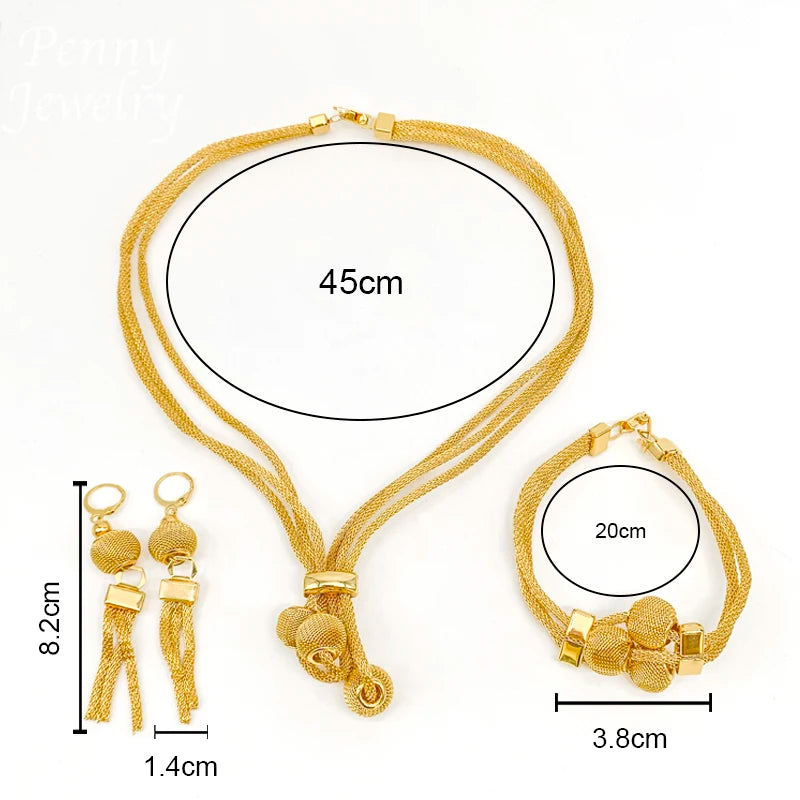 Dubai Gold Plated Jewelry Set
