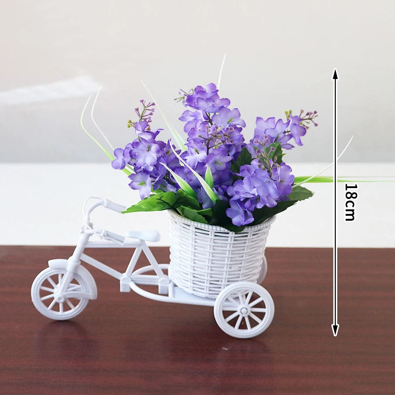 Tricycle Flower Basket Home Garden Decor