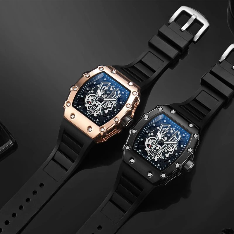 Men's Square Luminous Waterproof Sports Watch