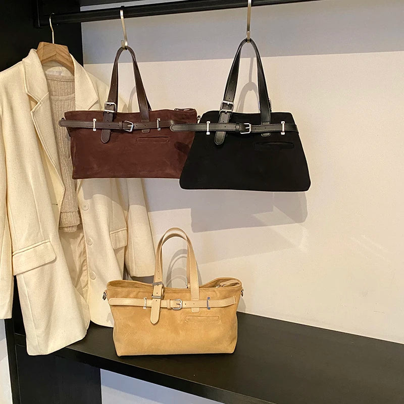 Suede Shoulder Bag Buckle