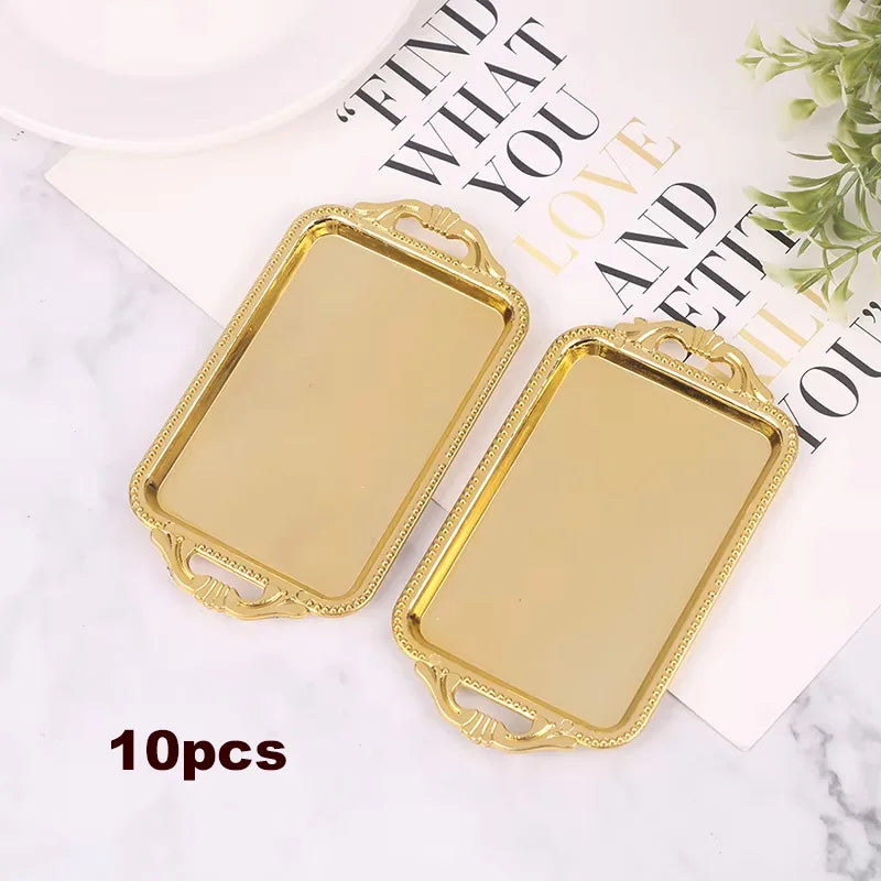 Gold Tea Tray Wedding Baby Shower Gift 100 Pcs