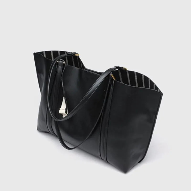 Vintage Leather Underarm Tote Bag