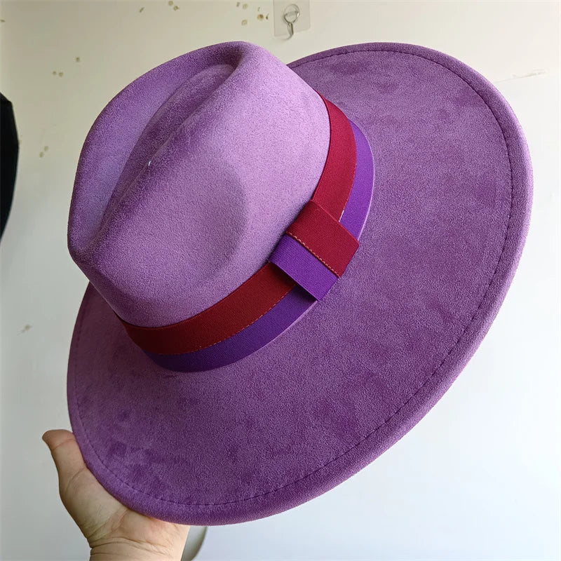 Women's Wide Brim Fedora Hat Retro Style