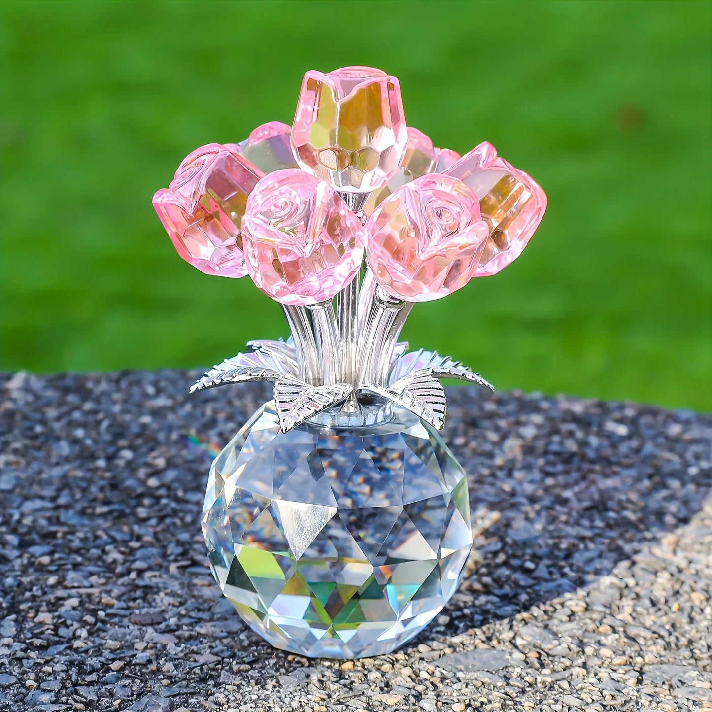 Colorful Crystal Rose Bouquet Eternal Gift