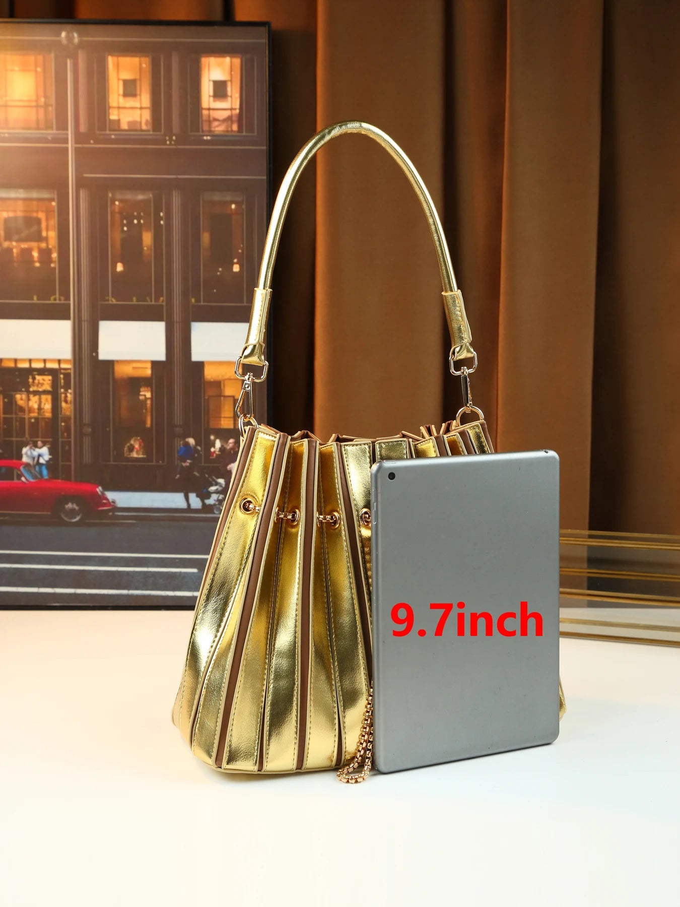 Pleated Shoulder Bag Luxury