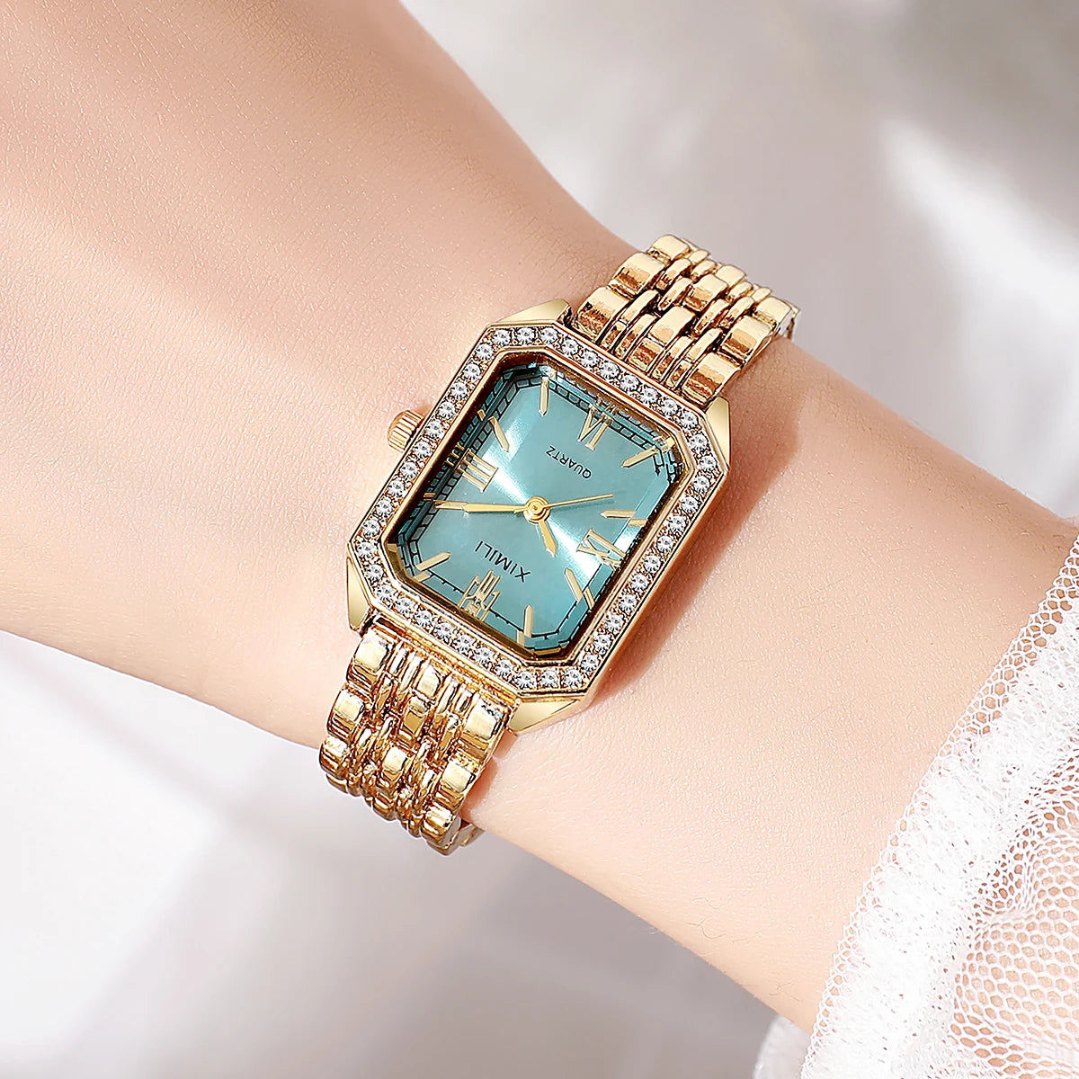 Women's Diamond Jewelry Quartz Bracelet Watch
