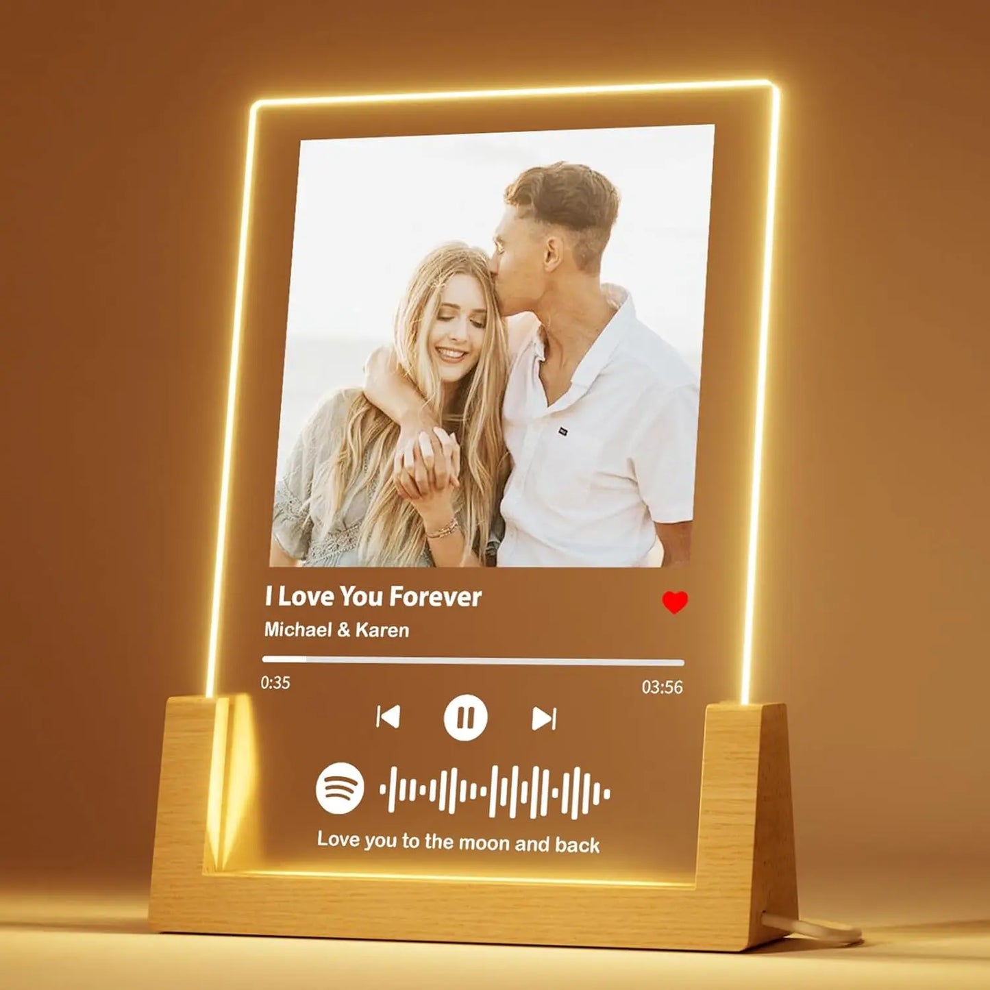Custom Spotify Photo Acrylic LED Night Light