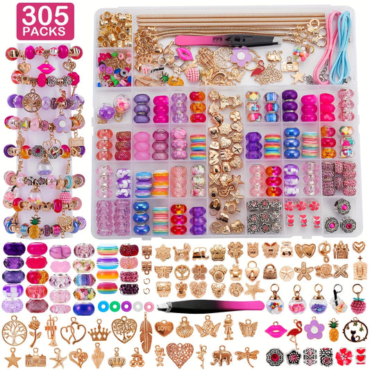 Charm Bracelet Making Kit 305 Pcs Beads