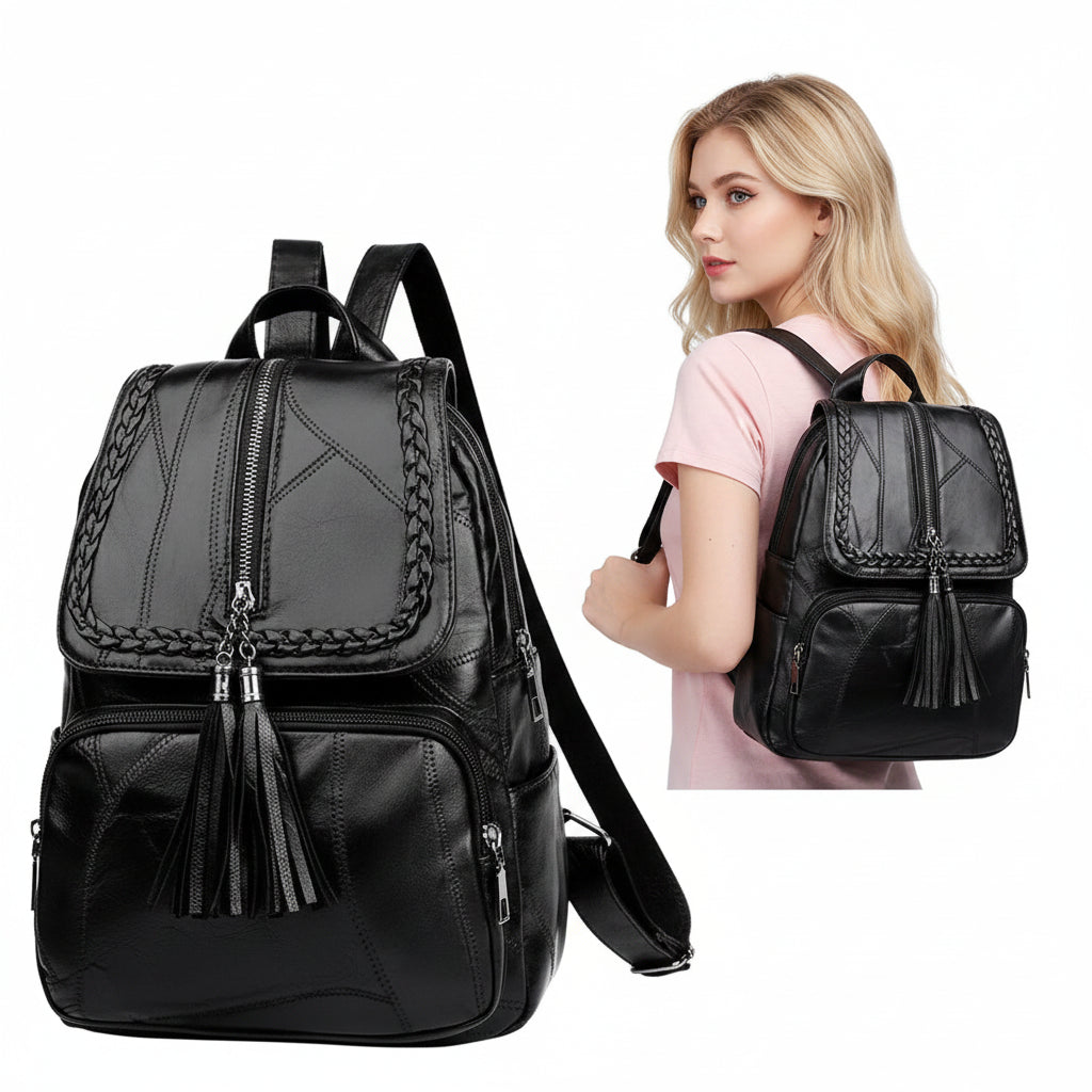 Leather Fashion Women Backpack
