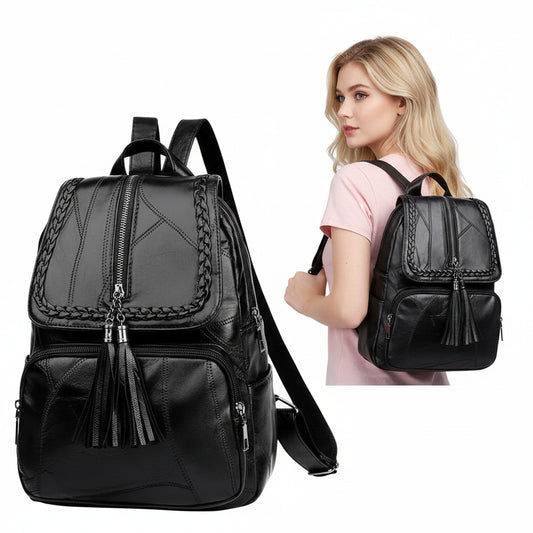 Leather Fashion Women Backpack