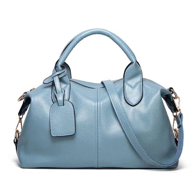Oil Wax Leather Boston Bag