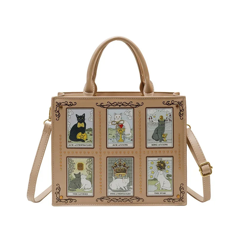 Cat Pattern Crossbody Tote