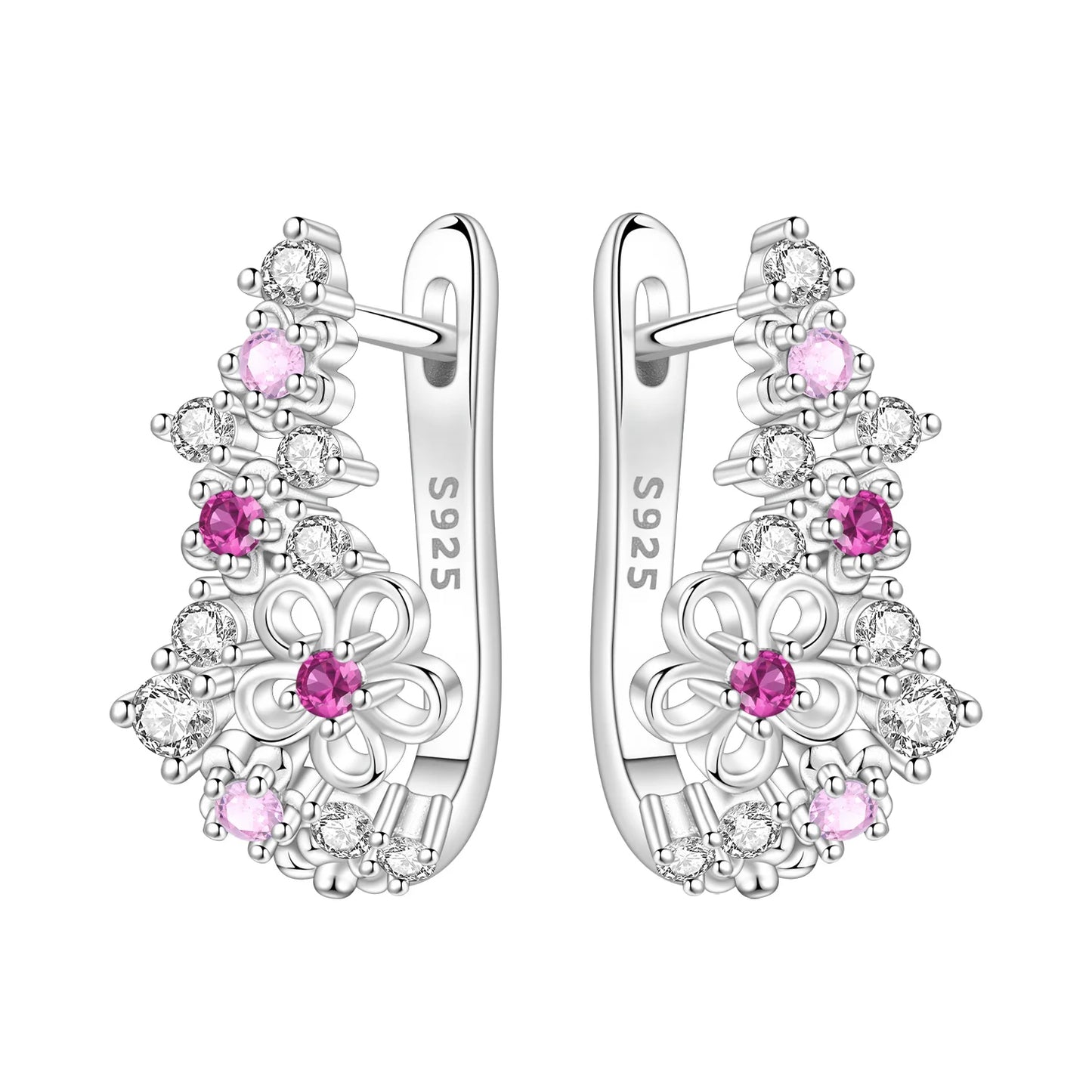 Women's S925 Silver Iris Hoop Earrings