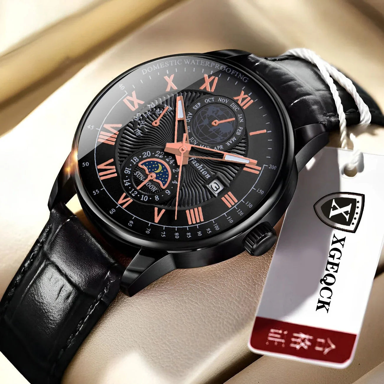 Leather Quartz Men Watch