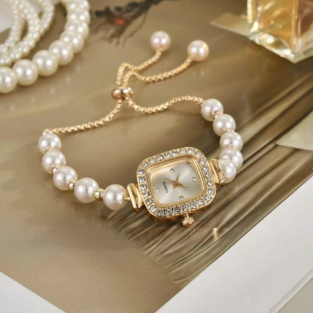 Pearl Bracelet Small Dial Watch