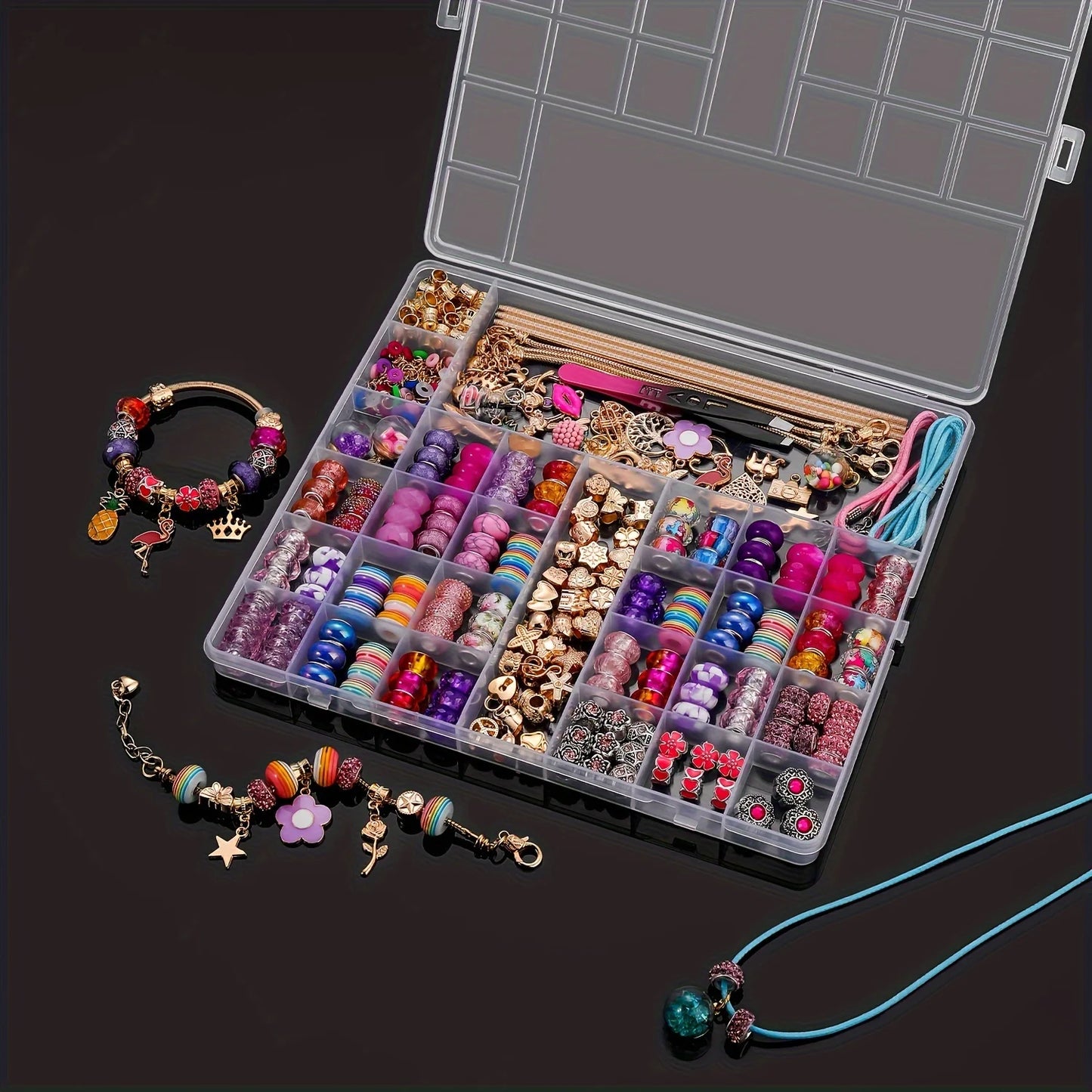 Charm Bracelet Making Kit 305 Pcs Beads