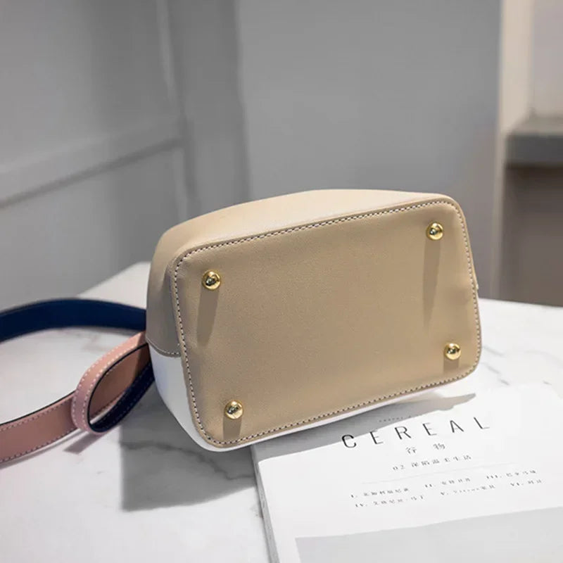 PU Leather Bucket Crossbody Bag