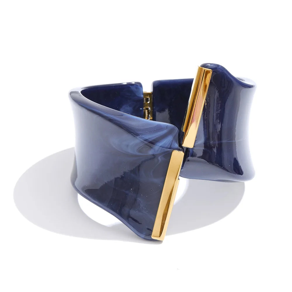 Acrylic Wide Bangle Bracelet