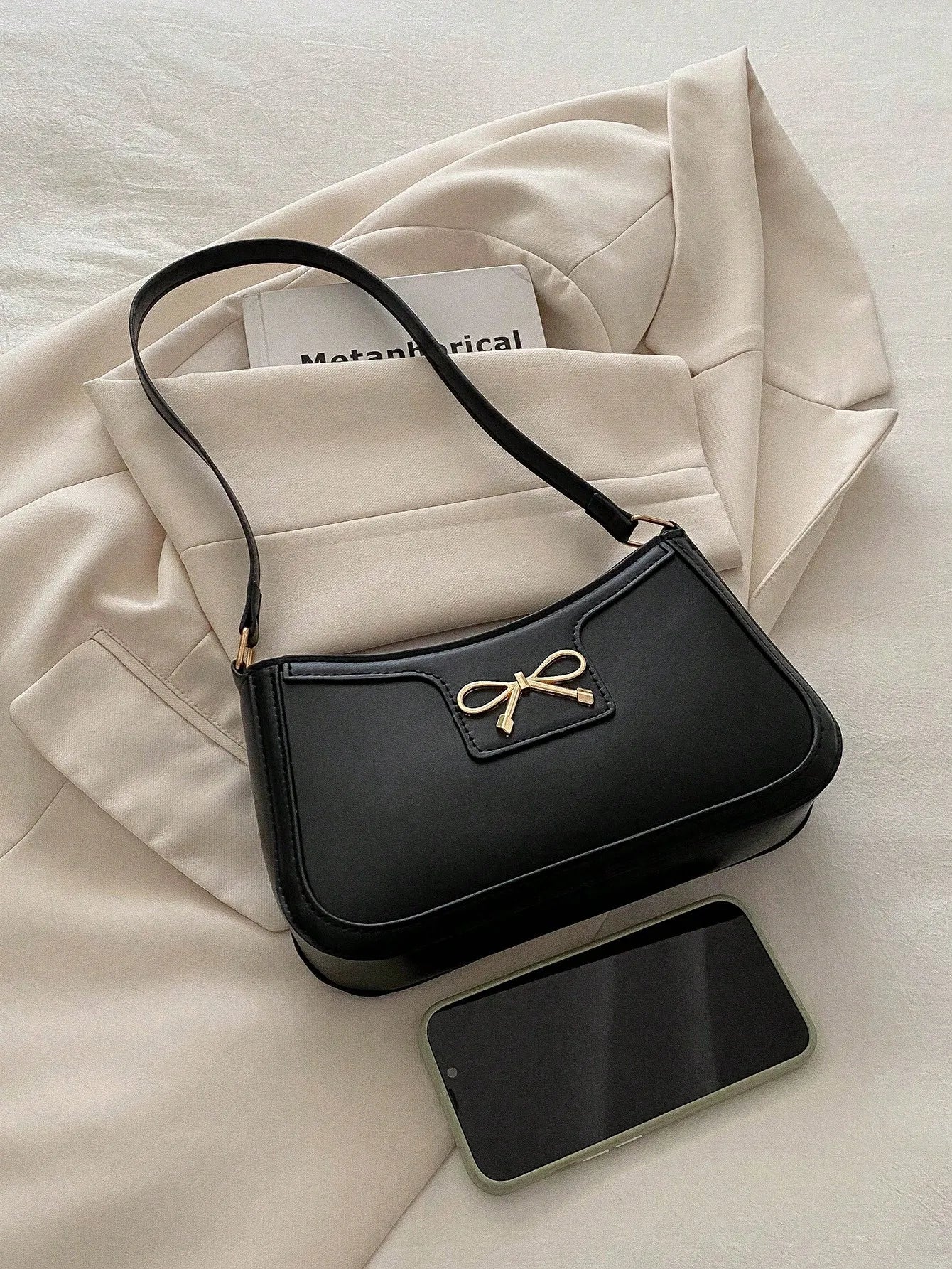 Women's Bow Shoulder Bag PU Leather