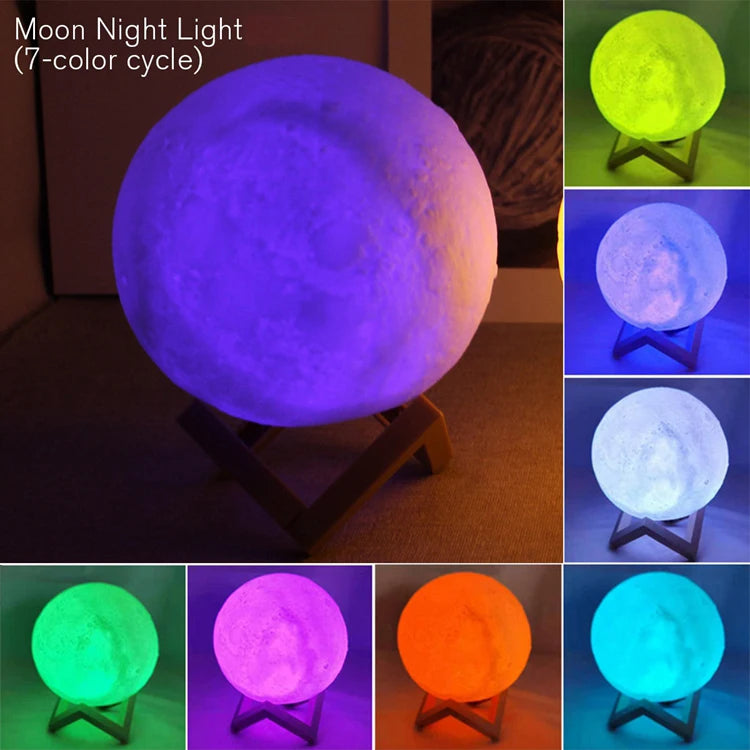 Moon LED Night Light Kids Bedroom Decor