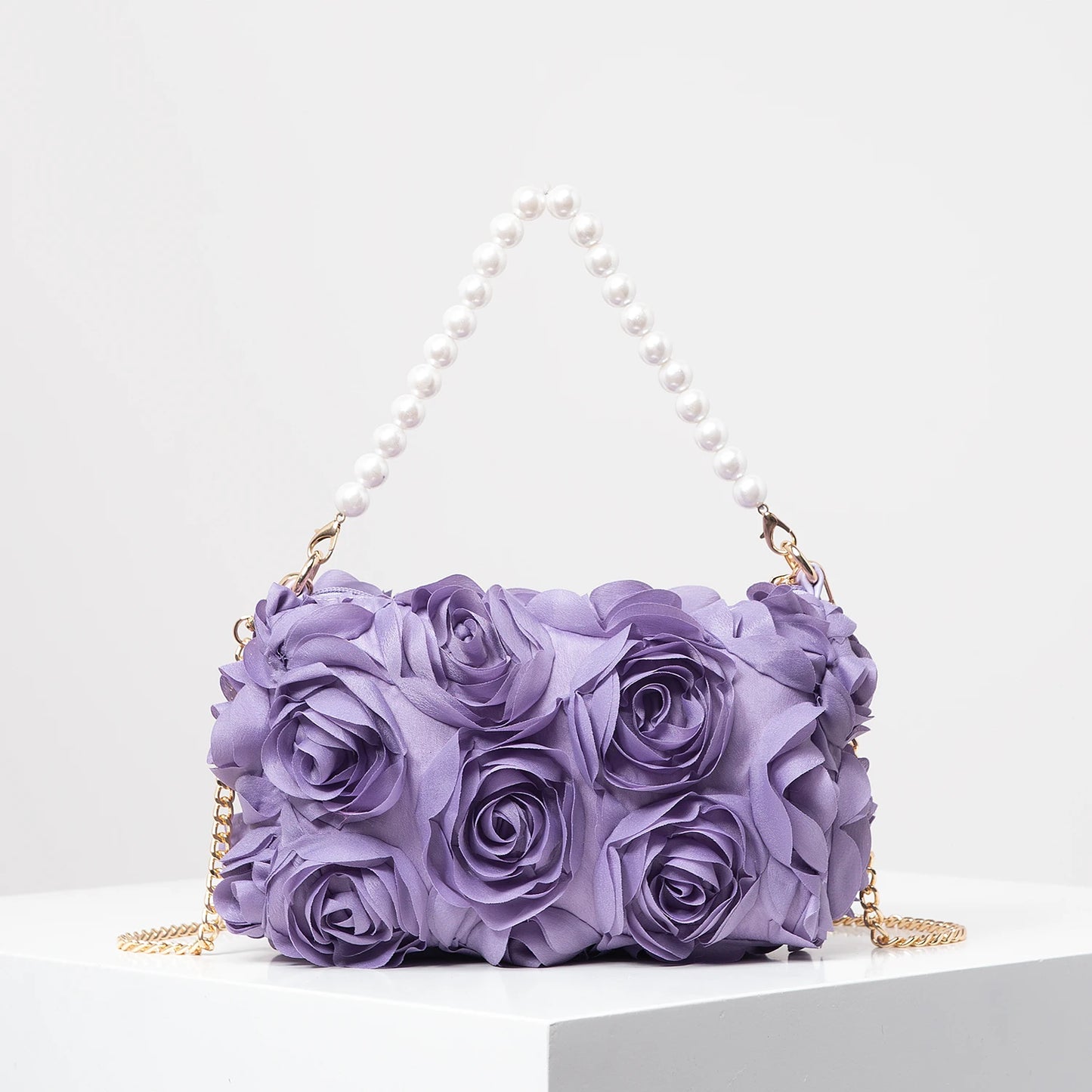 Pearl Floral Bridal Crossbody Bag