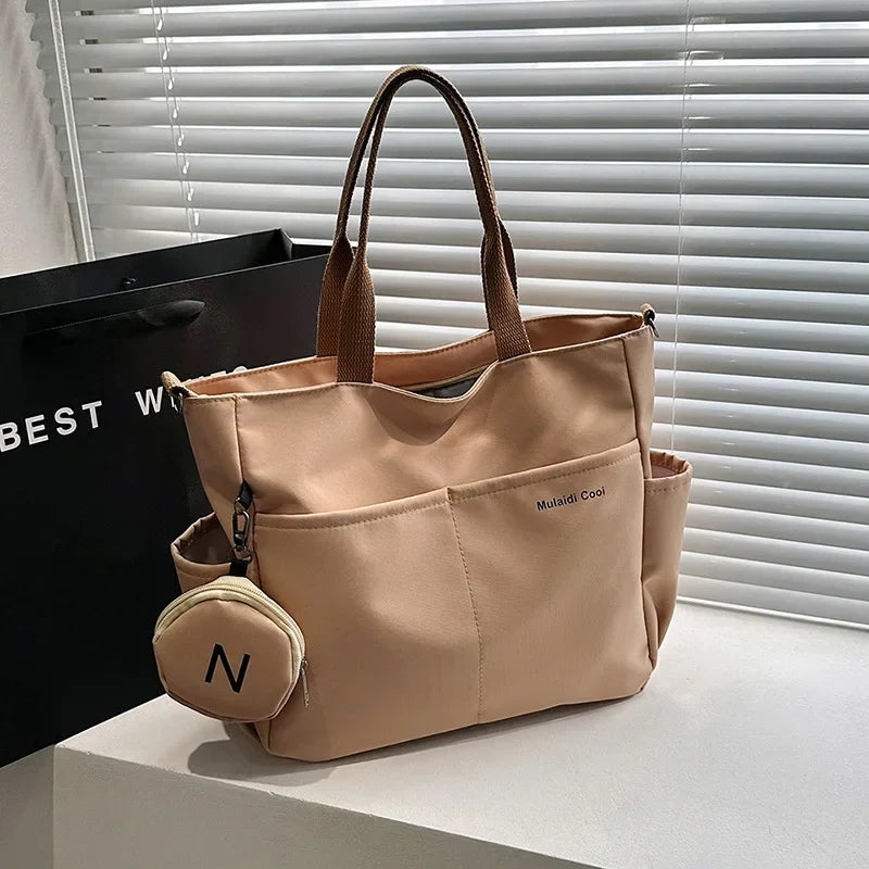 Canvas Crossbody Tote Bag