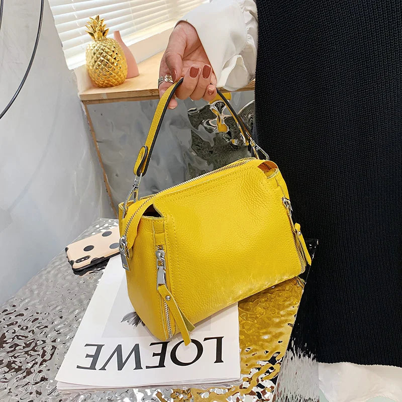 Cowhide Leather Women Tote Bag