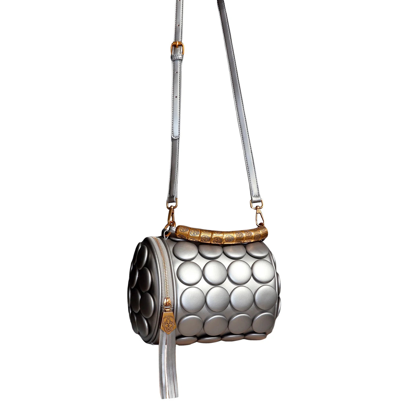 Women's Leather Bucket Messenger Tote Bag