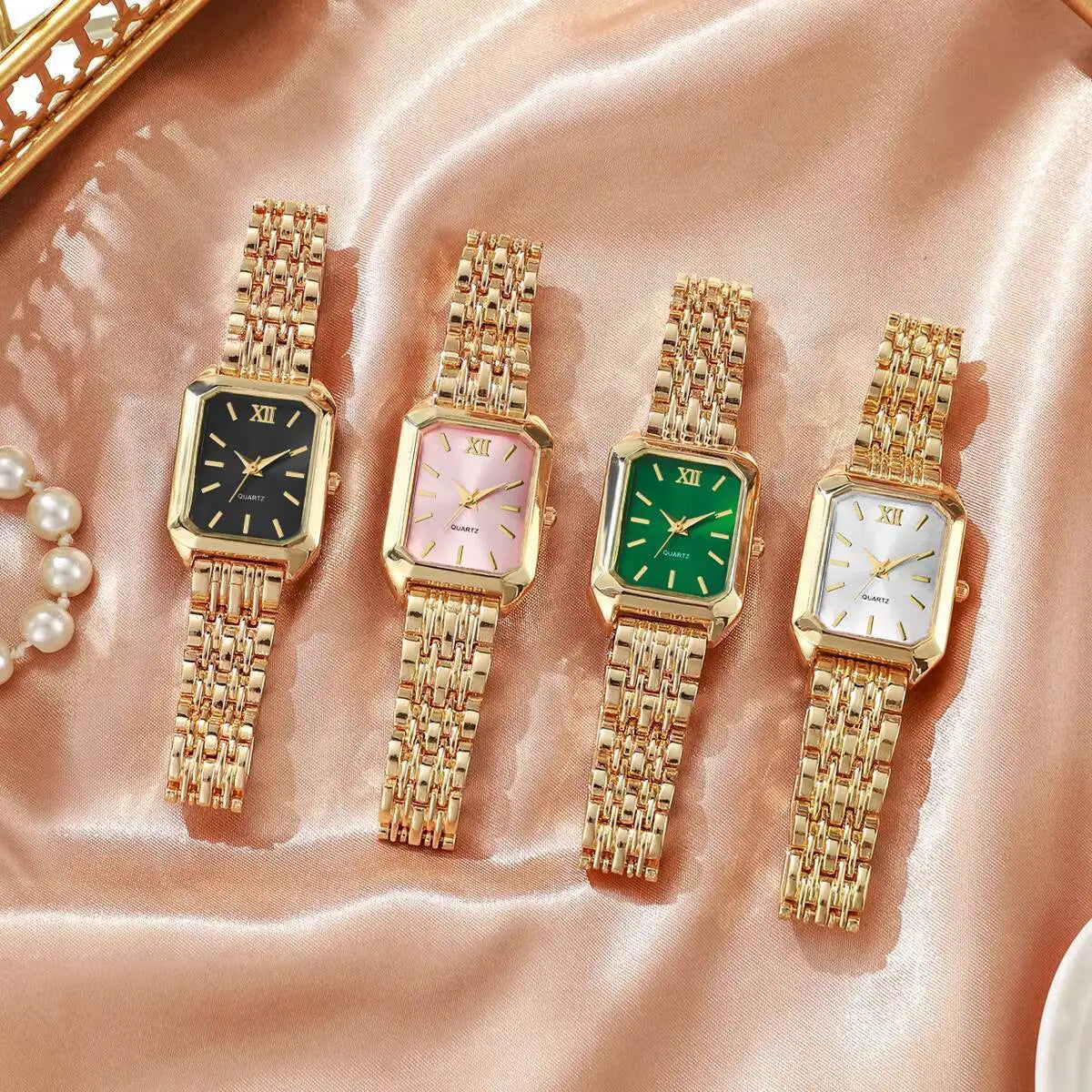 Rectangle Dial Quartz Ladies Watch
