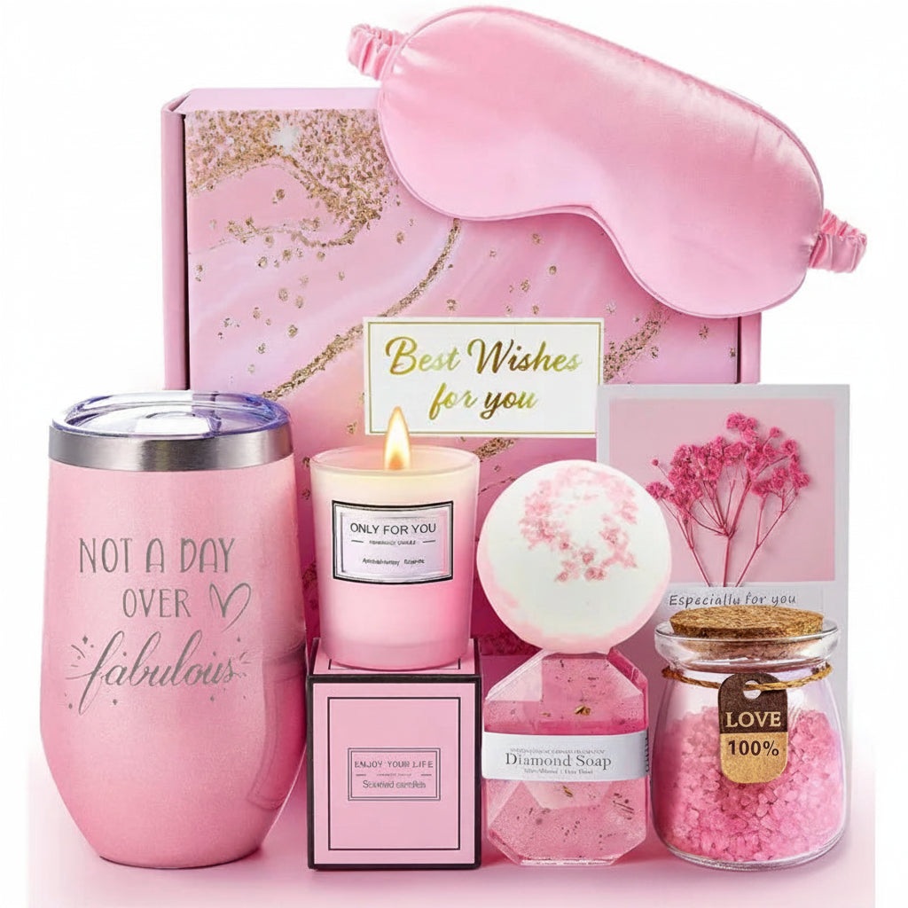 Lavender Spa Gift Basket Set Women
