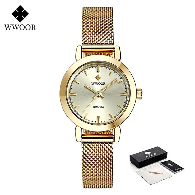 WWOOR Steel Bracelet Quartz Watch