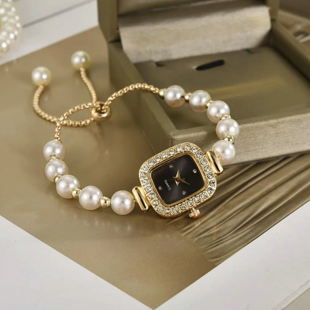 Pearl Bracelet Small Dial Watch