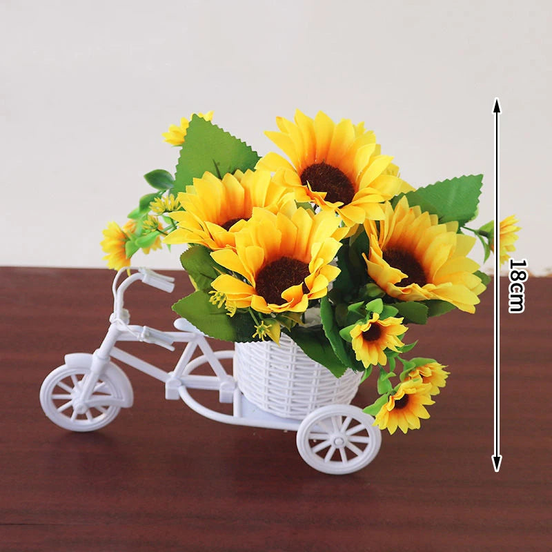 Tricycle Flower Basket Home Garden Decor