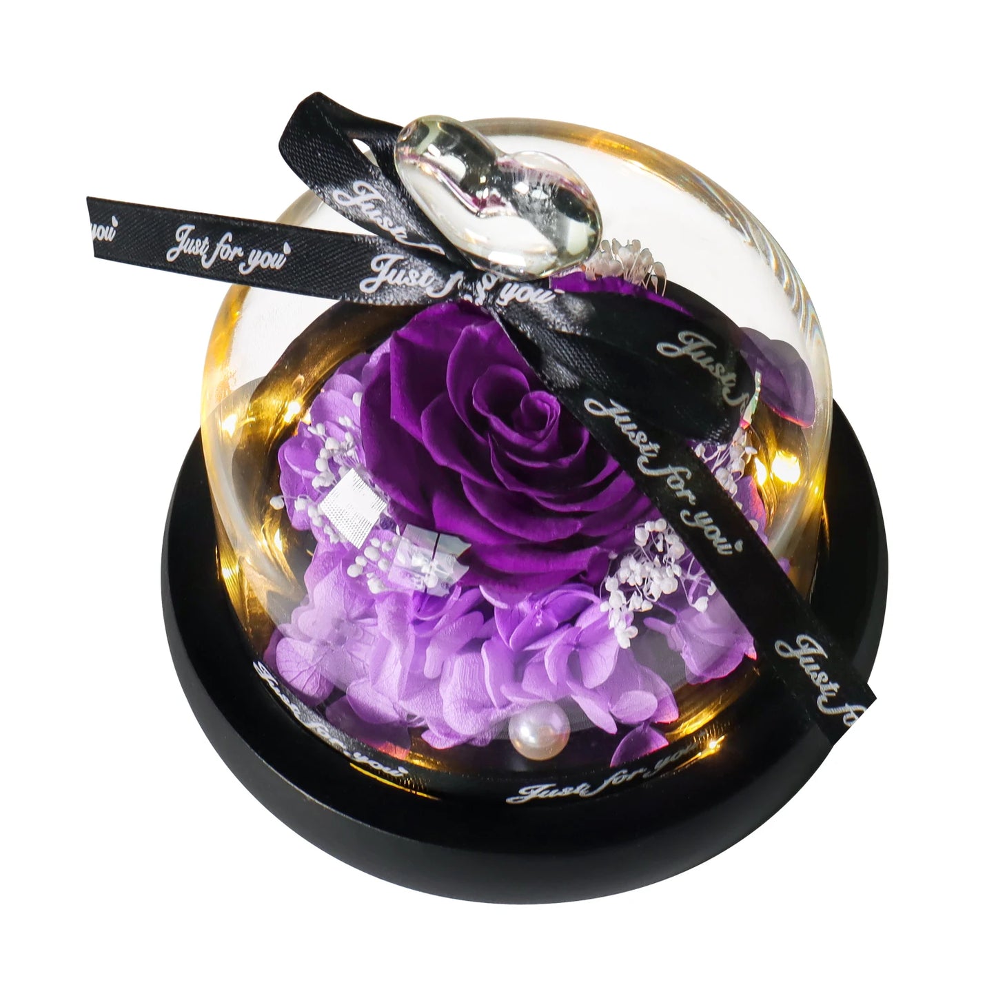 Eternal Rose Glass Dome LED Light Gift