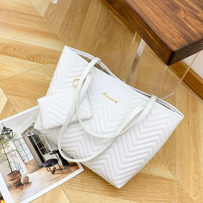 Wavy Grain Large Tote Bag