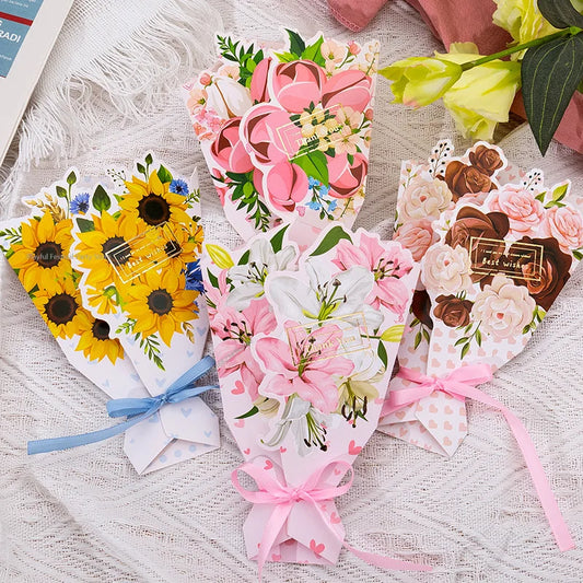 3D Carnation Greeting Card Birthday Gift