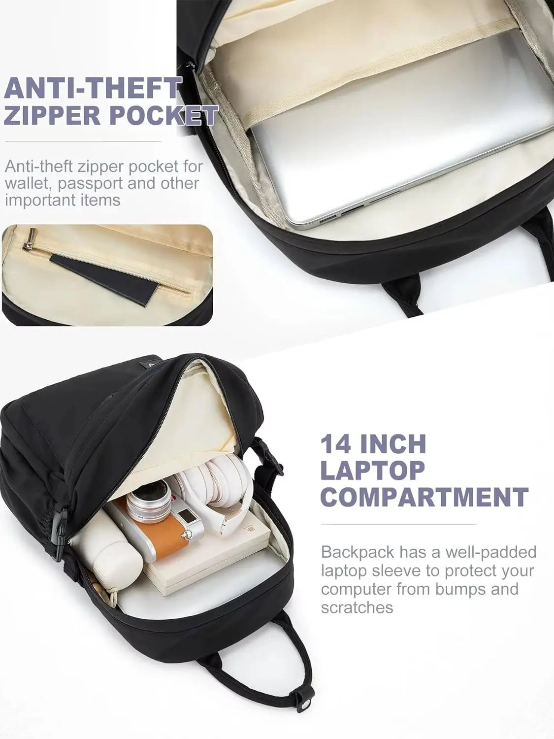 Women's Waterproof Nylon Laptop Backpack