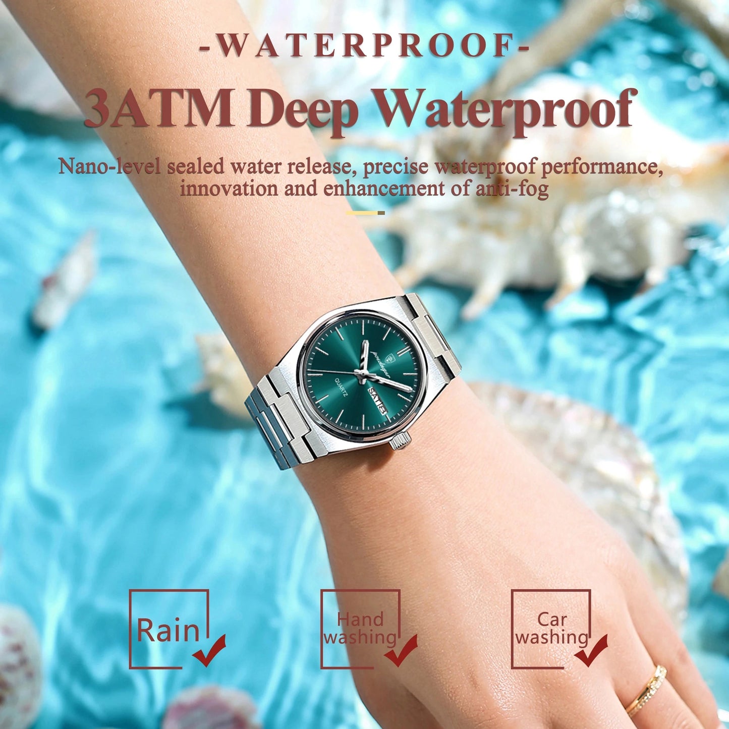 POEDAGAR Luminous Date Ladies Watch