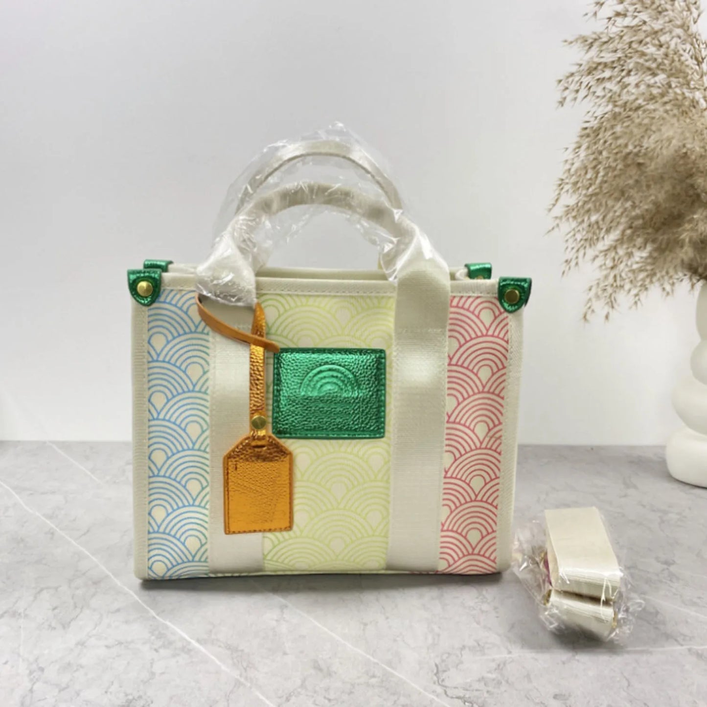 Gradient Stitching Tote Bag