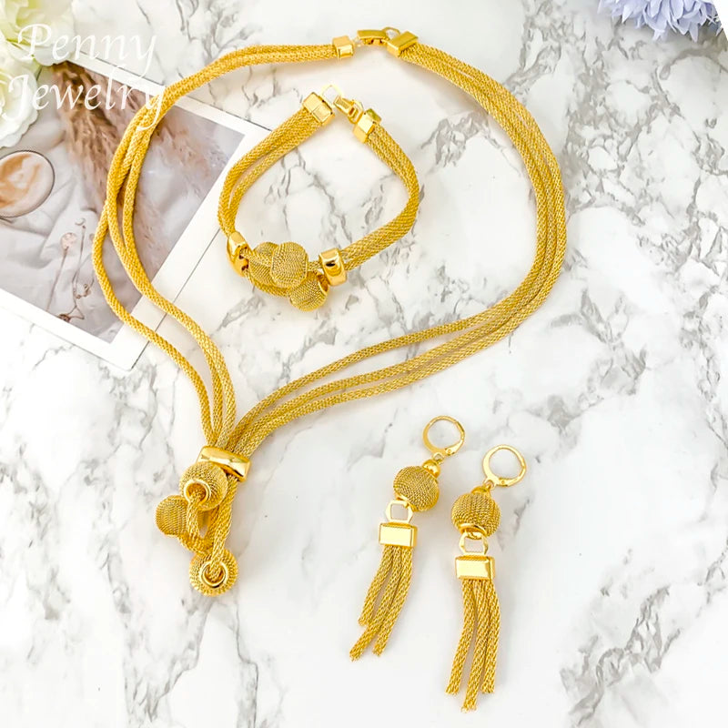 Dubai Gold Plated Jewelry Set