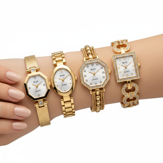Women's Gold Bracelet Luxury Watch