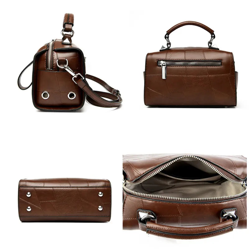 Women's Genuine Leather Boston Tote Bag
